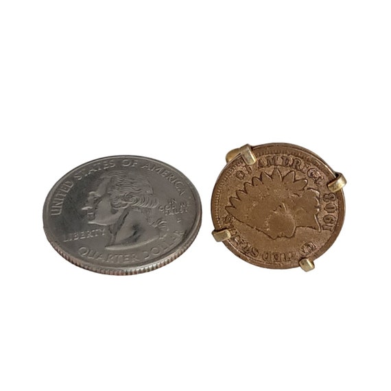 1903 Copper Indian Head US Coin Penny Cufflinks K… - image 5