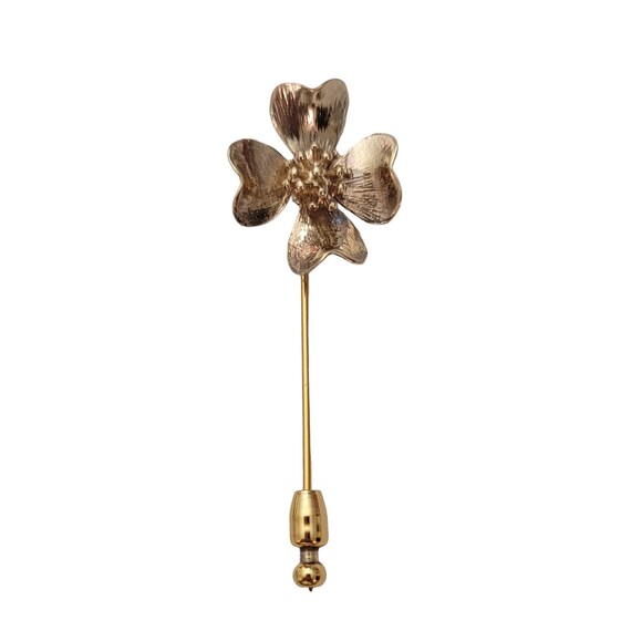 Sterling Silver Dogwood Flower Lapel Stick Pin E815