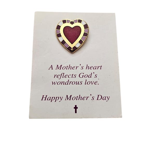 Red Enamel Heart Lapel Tie Pin Valley Casting C859