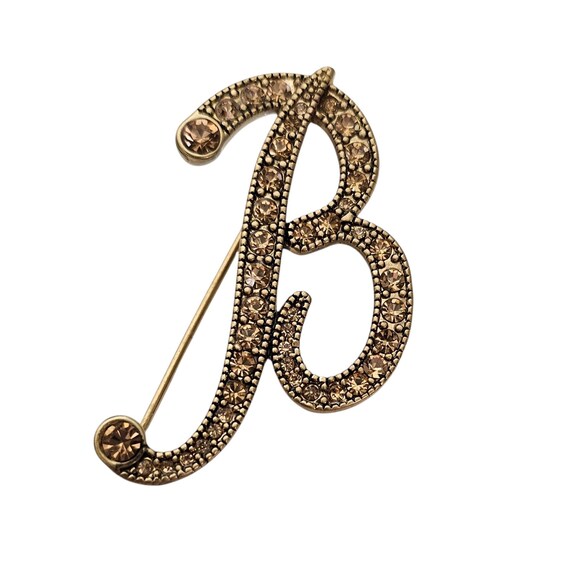 Gold Tone Monogram “B” Brooch Pin, Lauren Conrad L864