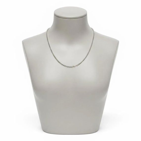 Sterling Silver Ball Chain Necklace, 24 Inches C654