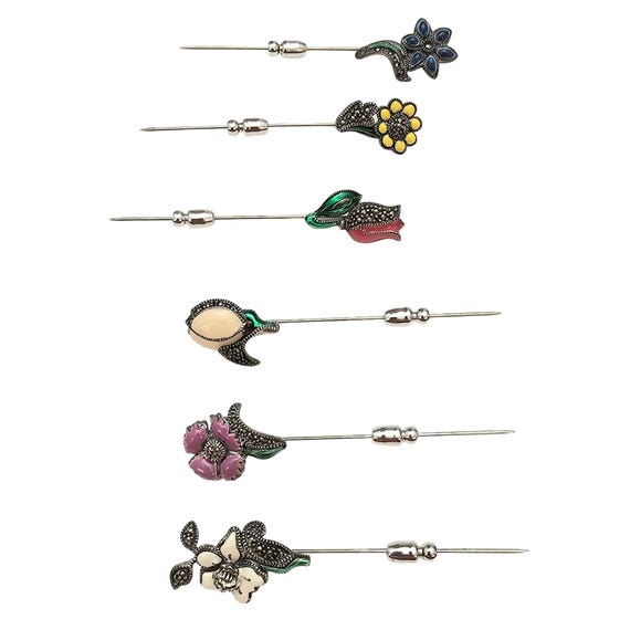 Judith Jack Sterling Silver Reflections Stick Pin… - image 6