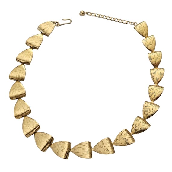 Napier Vintage Sterling Gold Vermeil Choker Modernist Link Necklace Signed L955