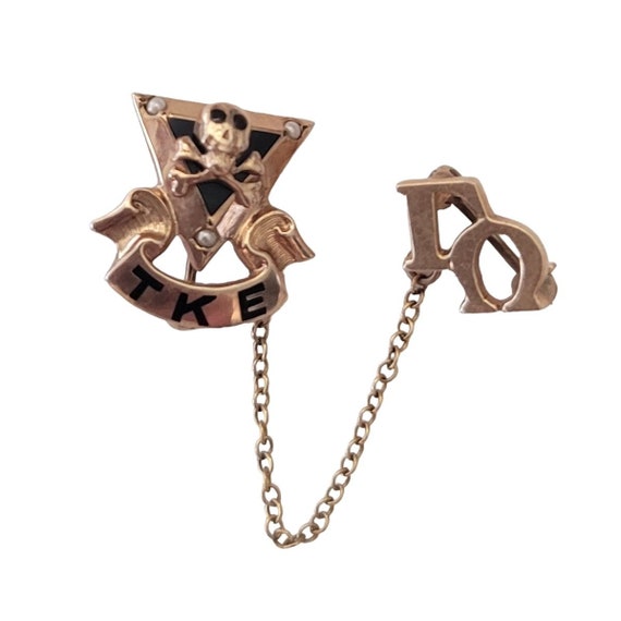 10K Tau Kappa Epsilon Fraternity Badge GAMMA OMEGA Chapter Guard Pin E579