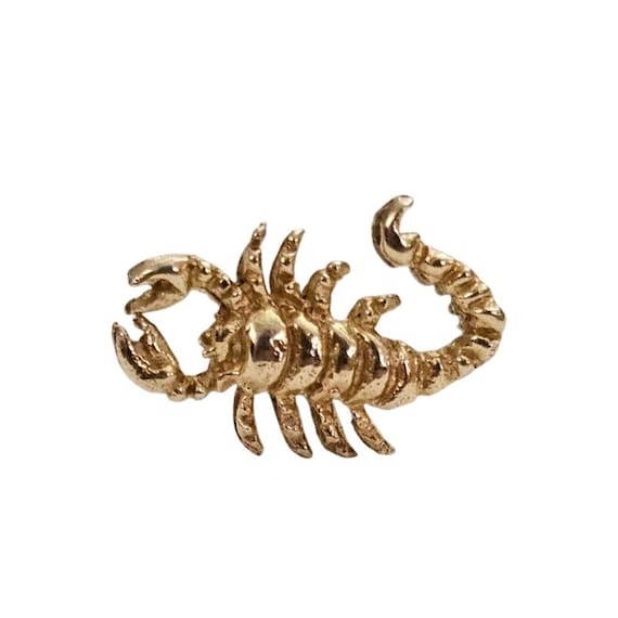 14K Yellow Gold Scorpion Crab Lapel Tie Pin