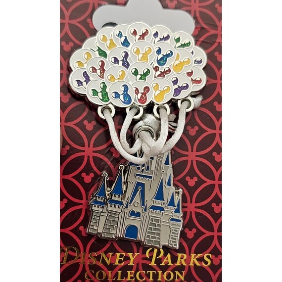 Disney Sleeping Beauty Castle Mickey Mouse Balloons Trade Pin J882