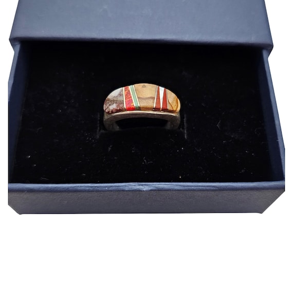 Lazuli BJ Native American Sterling Silver Ring Size 6.75 J580