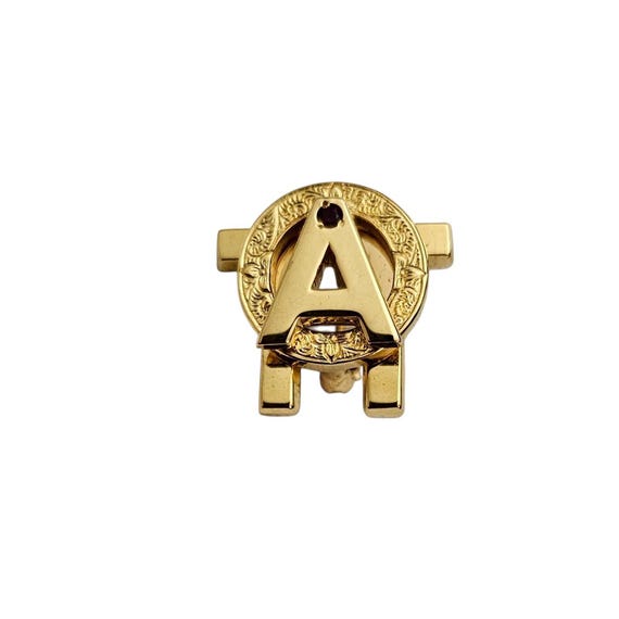 Alpha Omicron Pi Sterling, Gold Tone Pin