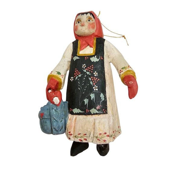 House Of Hatten 1989 Maid A Milking Figurine 12 Days Of Christmas Ornament