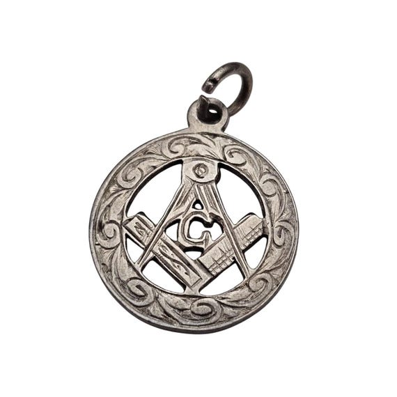 Sterling Vintage Freemason Pendant British H.A.L Hallmark Mason J815