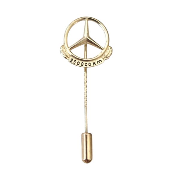 Mercedes-Benz 835 Silver Vermeil 250,000 Km Stick Lapel Pin, J35