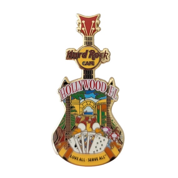 Hard Rock Cafe Hollywood FL Love All Serve All Pin E702