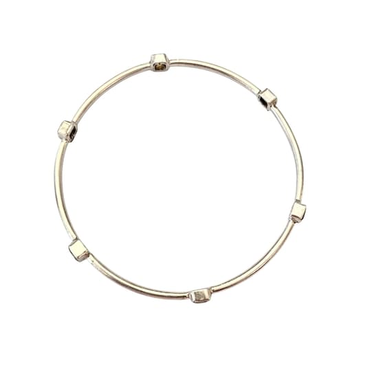 Sterling Citrine Quartz Bangle C636