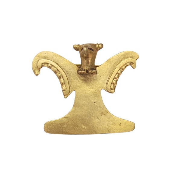 Gold Tone Museum Replica Eagle Brooch Pendant E587