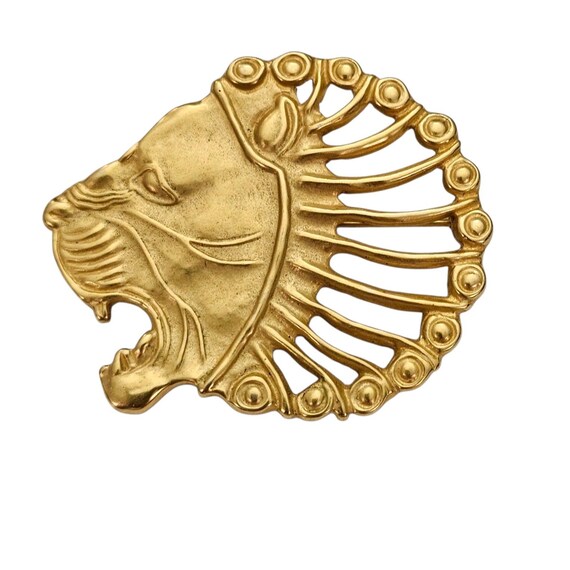 MMA 1991 Lion's Head Brooch Pendant, Signed