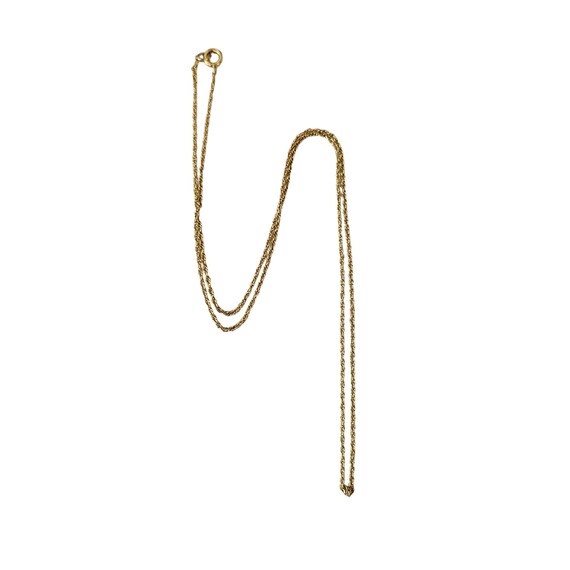 14K Yellow Gold Fine Chain Necklace 15.75" Long,  L154