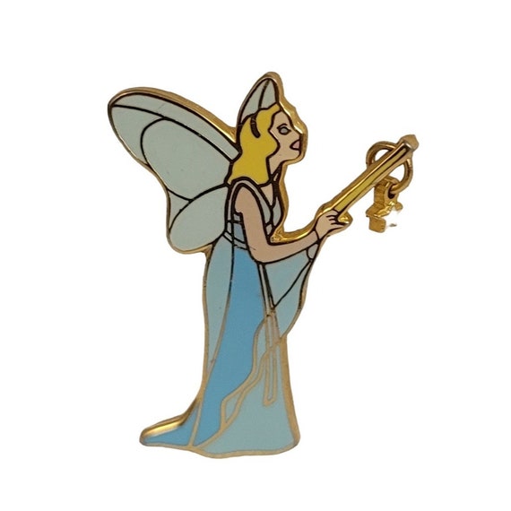 Disney 2002 Pinocchio's Blue Fairy With Star Charm Wand Character Pin, E19
