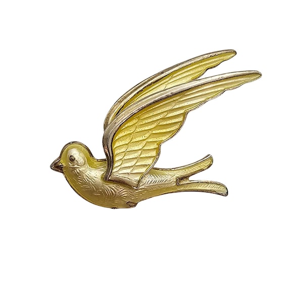 Bernard Meldahl Vintage Sterling Silver Guilloche Enamel Brooch Norway Pin J462