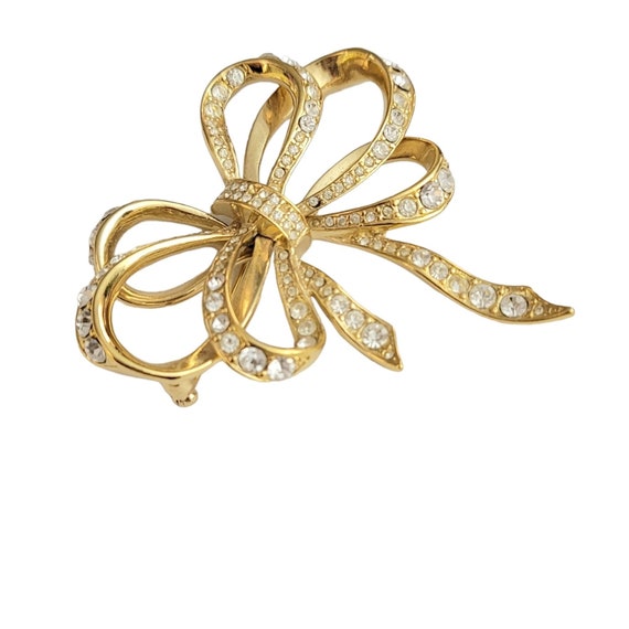 KJL (Kenneth Jay Lane) For Avon Gold Tone Clear R… - image 3