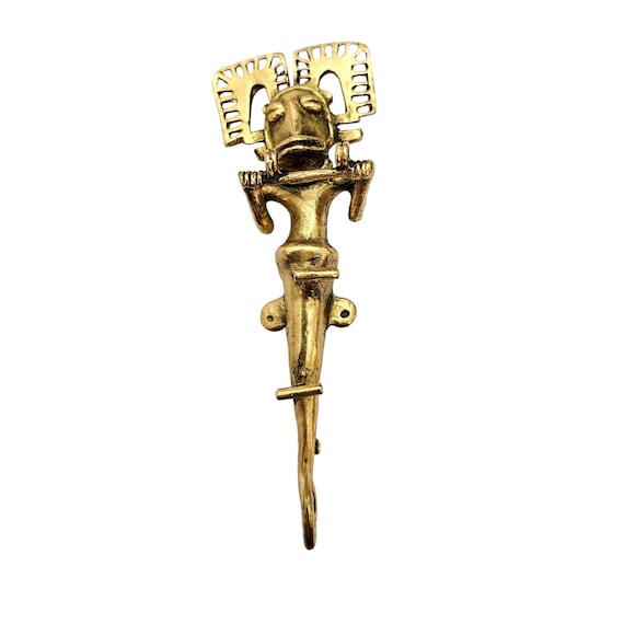 ALVA Studios Effigy Figural Shaman Brooch Museum Replica Pin Signed J727