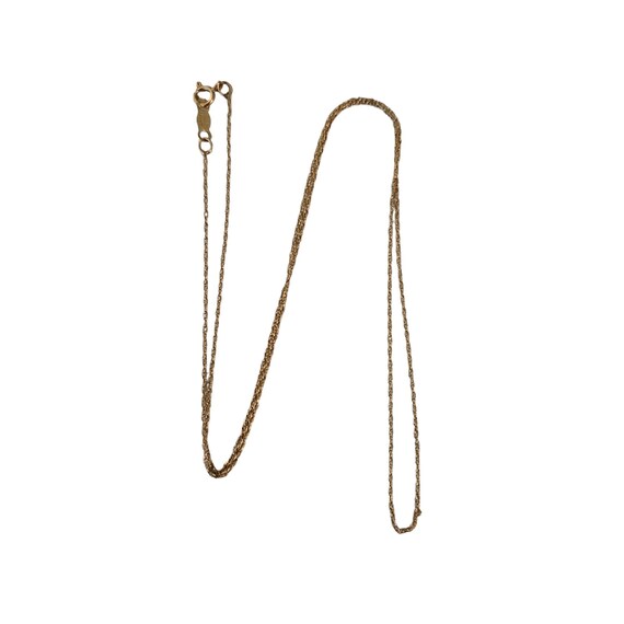 14K Yellow Gold Fine Chain Necklace 16.5" Long,  L196