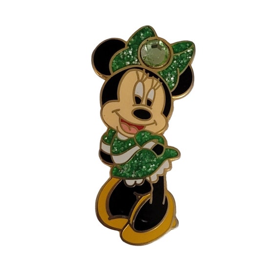 Disney 2002 Peridot Minnie Mouse Birthstone-August Pin E21