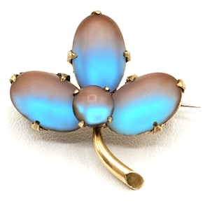 Goldtone Saphiret C Clasp Pin
