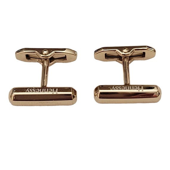 Hennessy Gold Tone Barrell Style Cufflinks, Signed K684
