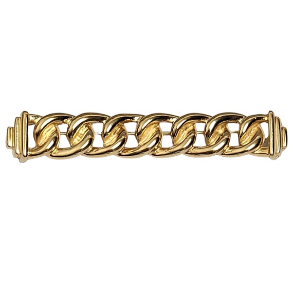 Givenchy Gold-Tone Braided Statement Size Bar Brooch, Signed