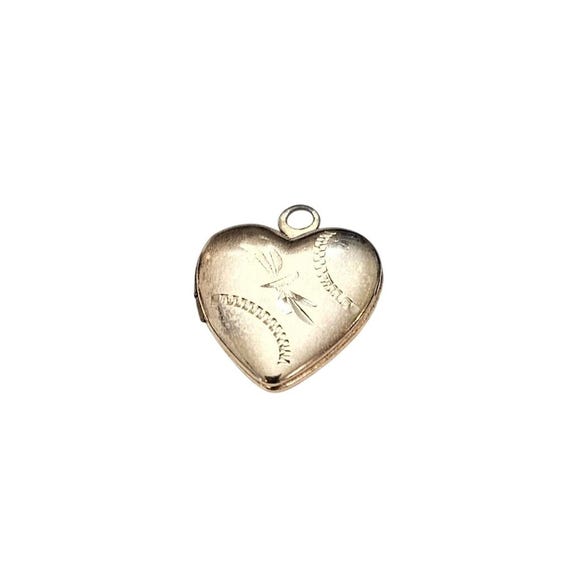 1/20 12K Gold-Filled Etched Heart Locket J806