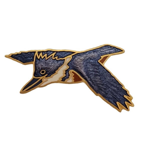 Wm Spear Kingfisher Champleve Enameled Pin, Signed K693