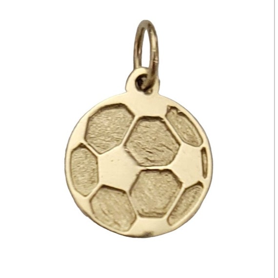 10K Yellow Gold Soccer Ball Pendant K626