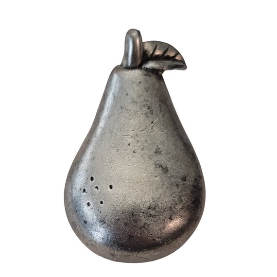EC Pewter With Hidden Vial Vase Pear Pin, Signed E679