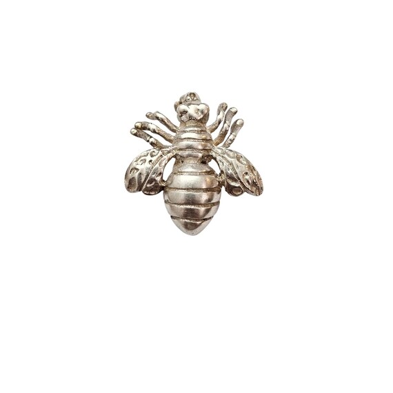 Sterling Silver Bug Fly Bee Brooch Signed Pin C835
