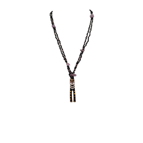 Laurel Burch Nubian Cat Necklace: Cloisonne Penda… - image 4