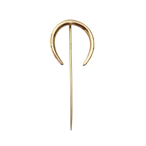 14K Yellow Gold Horseshoe Stick Pin, L598