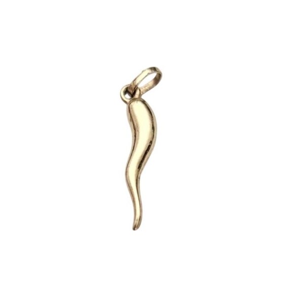 14K Yellow Gold Cornicello Pendant J811