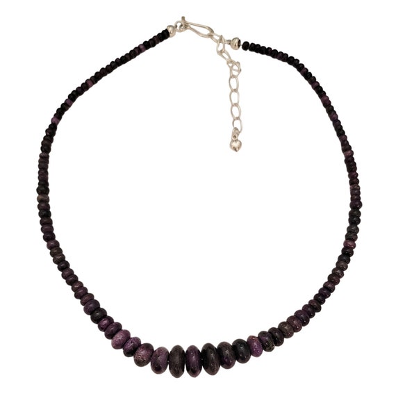 Jay King Sterling Silver Purple Stone Bead Necklace 20" Long, E775