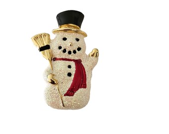 Vintage Enamel Numbered Snowman Brooch L186 - Etsy