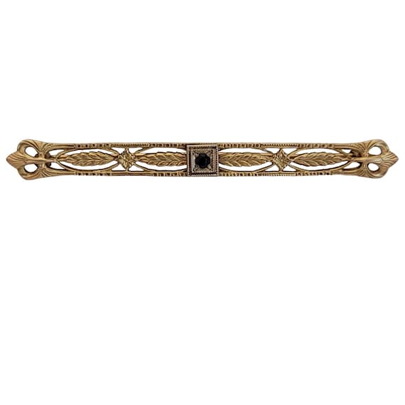 10k Yellow Gold Bar Lapel Brooch Pin, 2.85 Grams M741