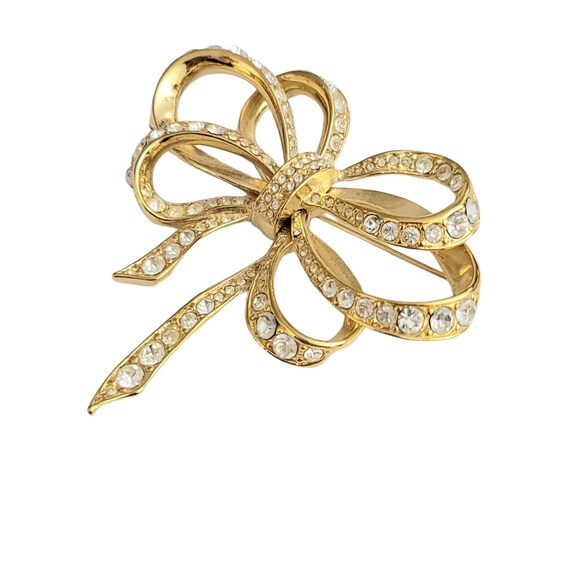 KJL (Kenneth Jay Lane) For Avon Gold Tone Clear R… - image 2