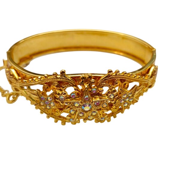 Kirks Folly Hinge Bangle Rhinestone Star Bracelet