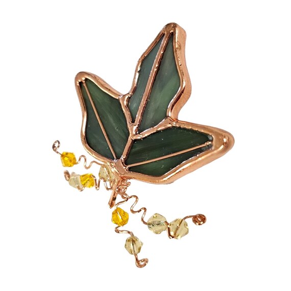 GANZ Autumn Leaf Bead Brooch Pin L104