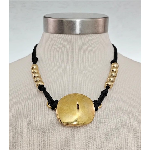 RLM Robert Lee Morris  Studio Brass Pendant Necklace Signed C655