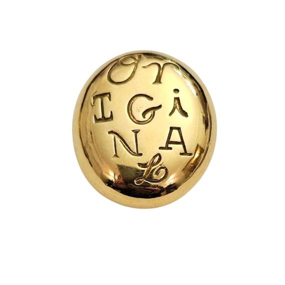 Monet  "Original" Brooch Oval Vintage Pin Signed J356