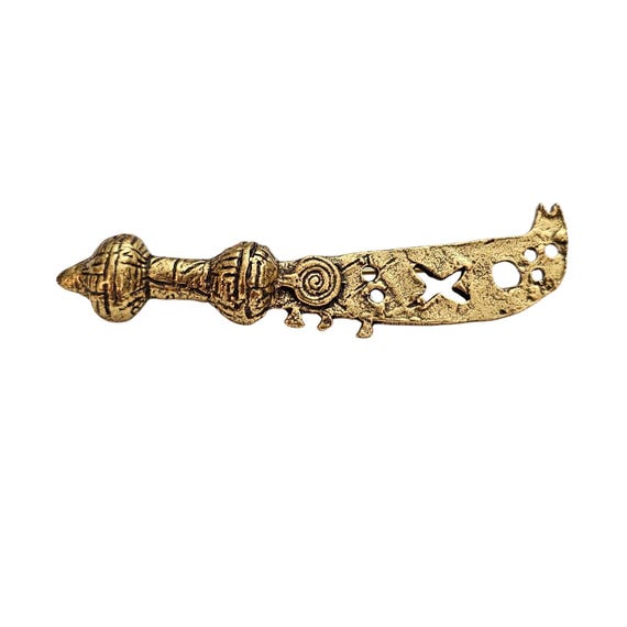 Alva Museum Replica African Sword Brooch Ornate Pin C968