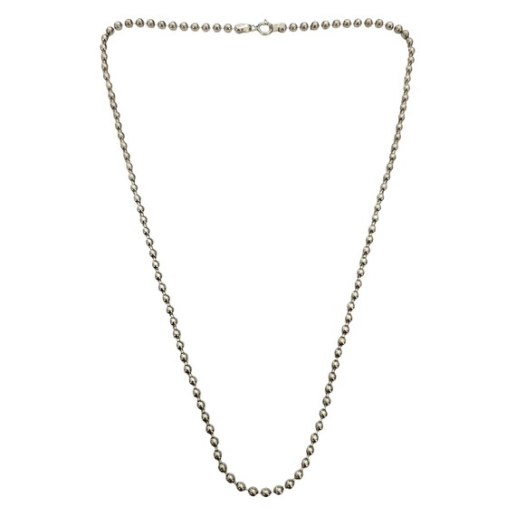 Sterling Silver Ball Chain Necklace 18 Inches L508