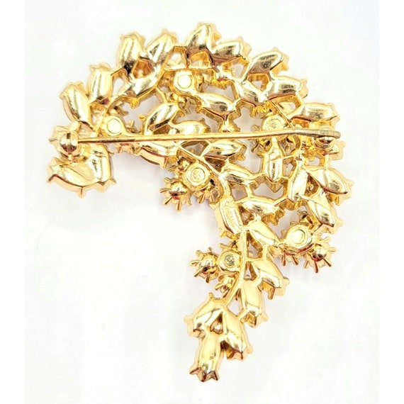 Trifari Crown Golden Rhinestone Topaz, Aurora Bor… - image 6