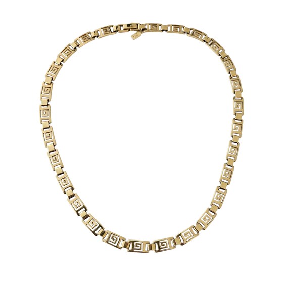 Lady Remington Gold Tone G Link Chain Necklace, Fold Over Clasp, Signed,  J117