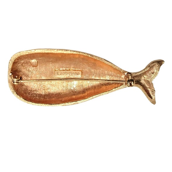 R.J. Graziano Gold-Tone Whale Pin Brooch - image 6
